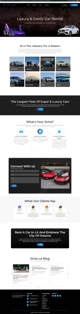 Drive LA Car Rental Website